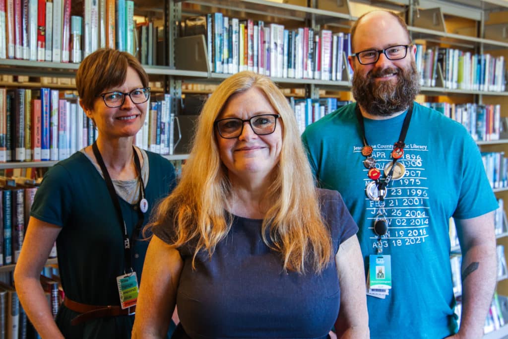 Books and Bites staff Carrie, Jacqueline, and Michael.