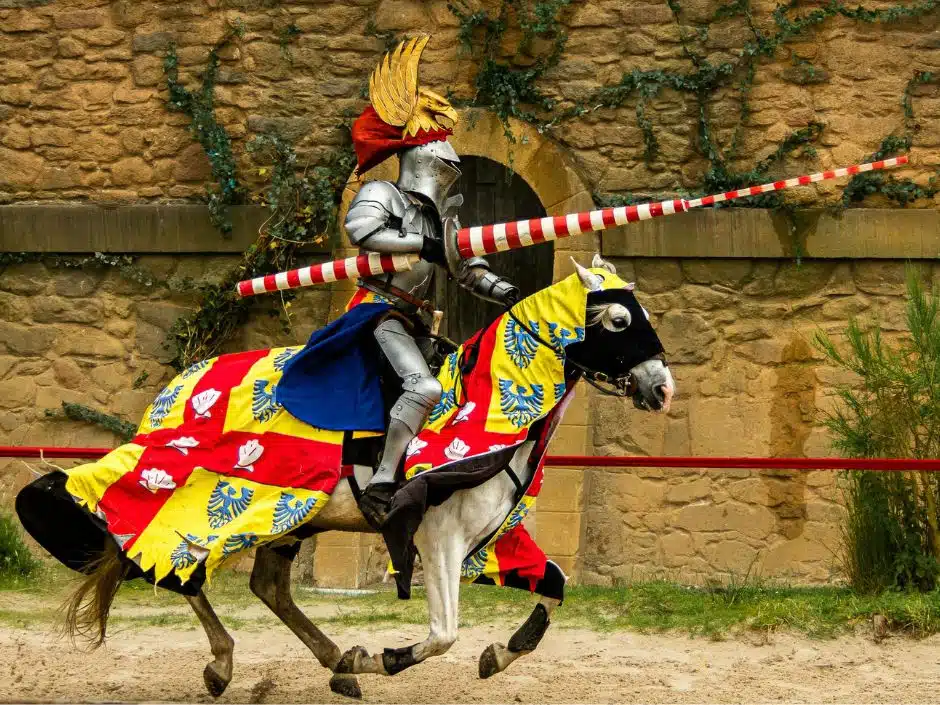 A medieval jouster.