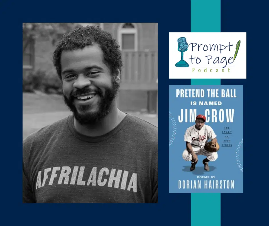 Blog header with headshot of Dorian Hairston, Prompt to Page logo, and Pretend the Ball is Named Jim Crow book cover