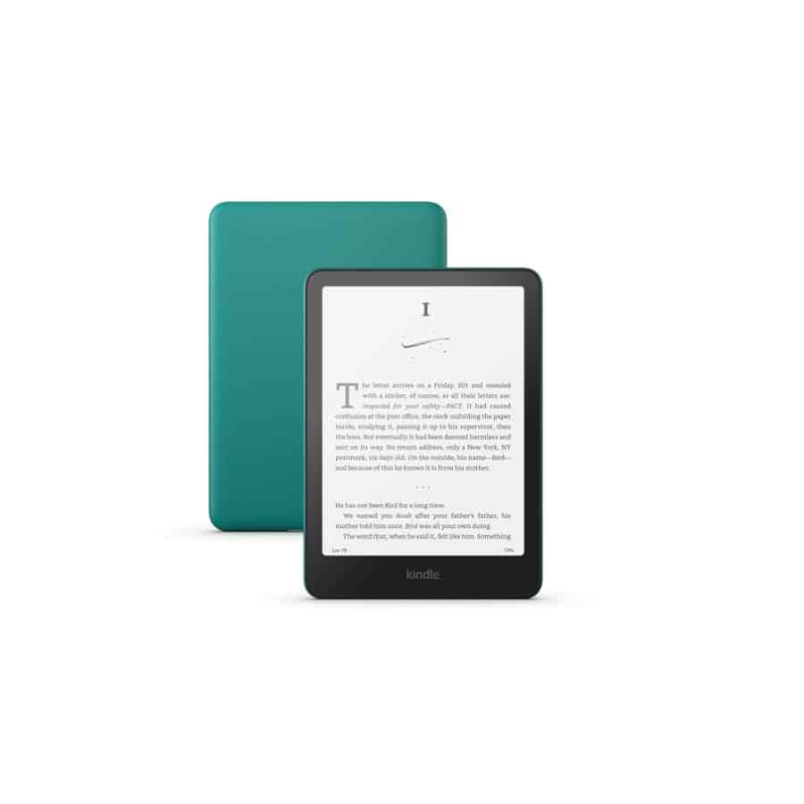 Kindle Paperwhite with jade fabric cover