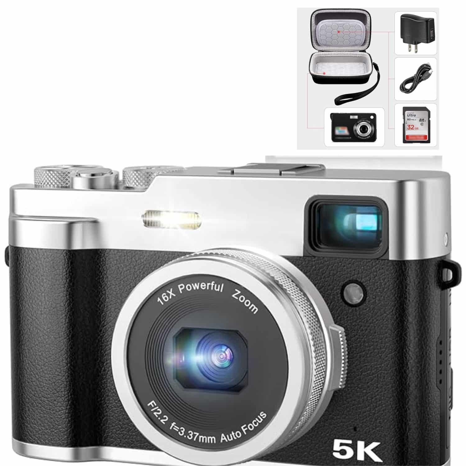 Digital Camera with carrying and protective case