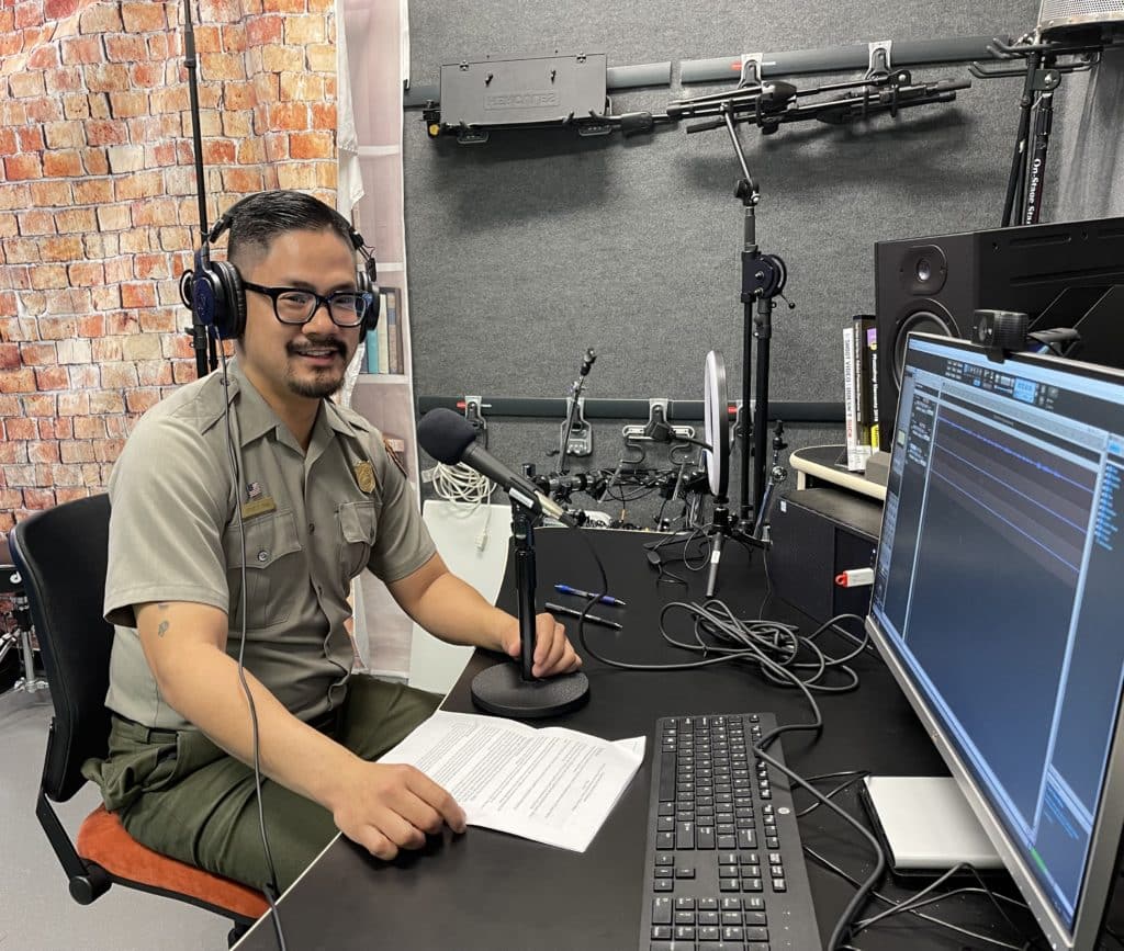 Steve Phan in the JCPL recording studio.