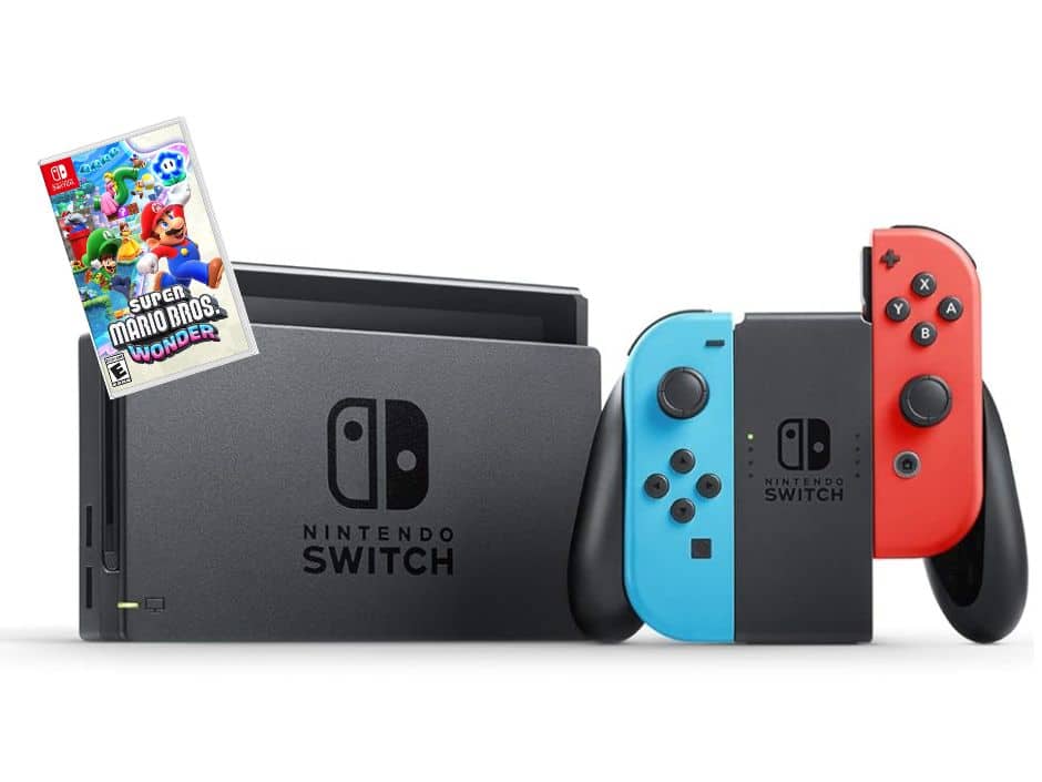 Nintendo Switch and Super Mario Bros. Wonder Game