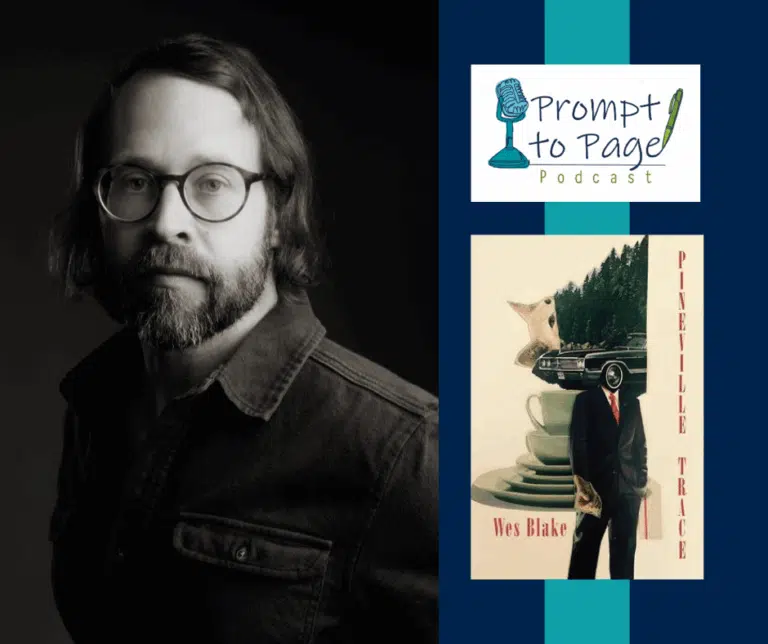 Blog post header with Wes Blake, Prompt to Page logo, and Pineville Trace book cover.